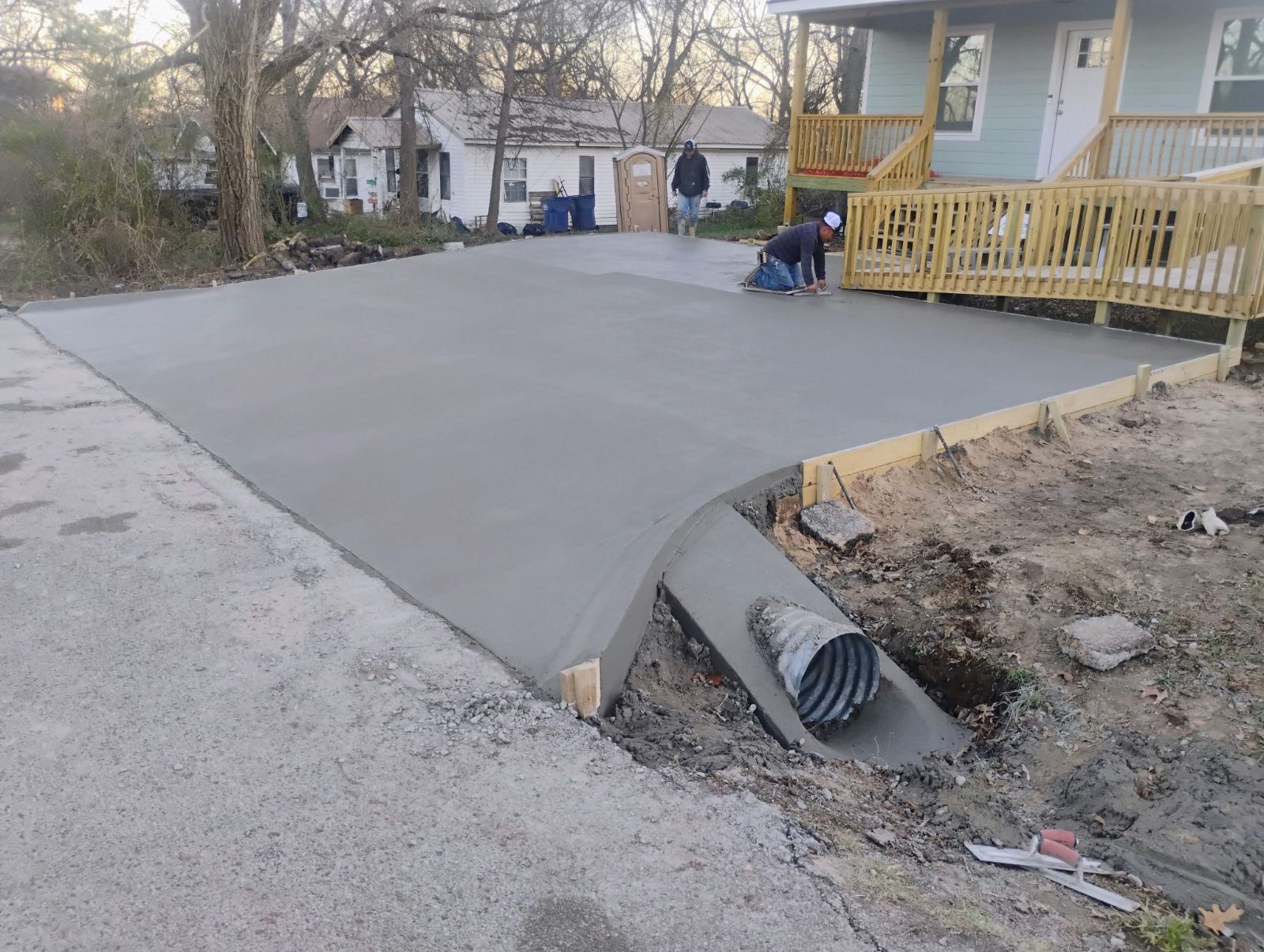 Driveway poured at the Hope Home in Seminole, OK